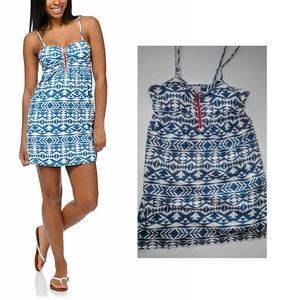 Empyre Aubree Lyons Blue Tribal Print Dress
